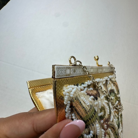 Vintage Handmade Tapestry Beaded Evening bag - Picture 11 of 11